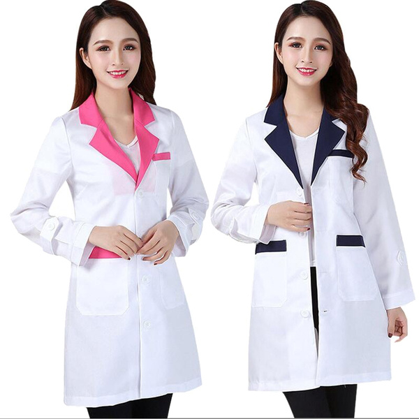 V-neck White Lab Coat Nurse Uniform ...